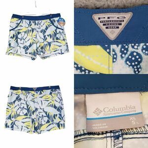 Columbia PFG Board Shorts Womens Size XL Tropical Blue Floral Swim NWT